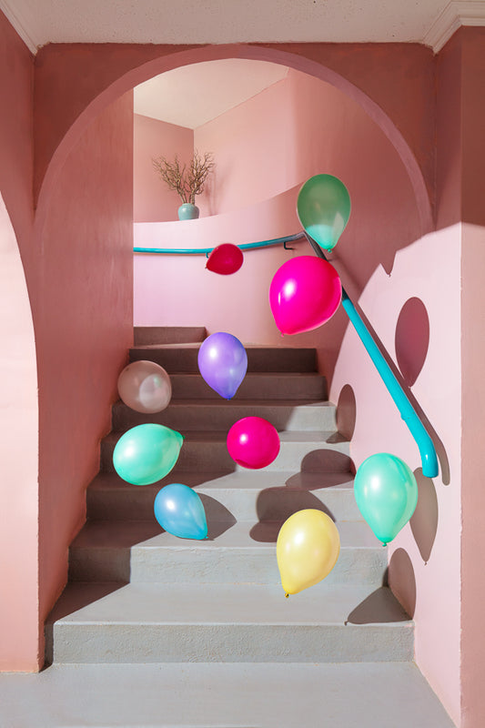 Globos y escaleras