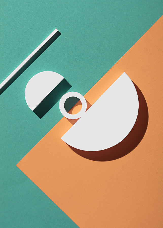 Geometría Verde y Naranja